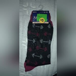 Just Be Men's Black and Red Socks